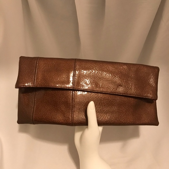Tusk Patent Leather Copper Clutch - Picture 3 of 6